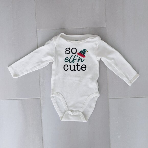 (4/$20) The Littlest - Christmas Bodysuit for Baby - Picture 1 of 6